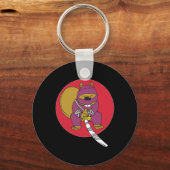 Grappige bever. Ninja Beaver Sleutelhanger (Voorkant)