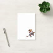 Grappige bever speelt ijshockey Cartoon Post-it® Notes (Kantoor)