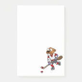 Grappige bever speelt ijshockey Cartoon Post-it® Notes (Voorkant)