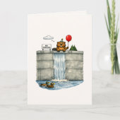 Grappige Bever Verjaardag Kaart (Voorkant)