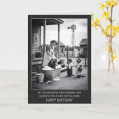 Grappige Bever Verjaardag Kaart (Gele Bloem)