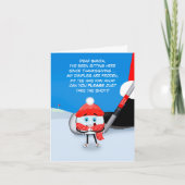 Grappige Bevriezende Golfbal Kerstmis Kaart (Voorkant)