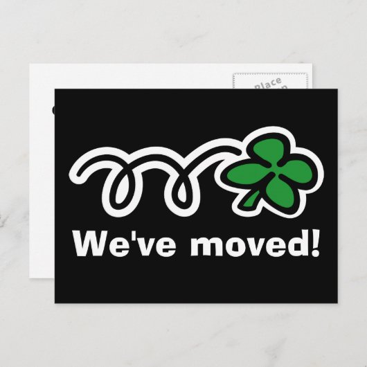 Grappige bewegende briefkaarten met gelukkige 4 bl (Voorkant / Achterkant)