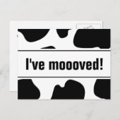 Grappige bewegende briefkaarten met koe print | Ik (Voorkant / Achterkant)