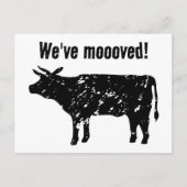 Grappige bewegende briefkaarten met koe silhouet (Voorkant)
