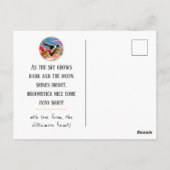 Grappige bezemsteel muizen heks muis Halloween ple Briefkaart (Achterkant)