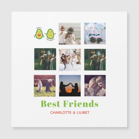 Grappige BFF FOTOCOLLAGE cadeau persoonlijk AVOCAD (Voorkant)