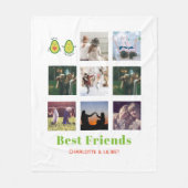 Grappige BFF FOTOCOLLAGE Cadeau Persoonlijke AVOCA Fleece Deken (Voorkant)