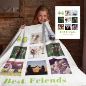 Grappige BFF FOTOCOLLAGE Cadeau Persoonlijke AVOCA Fleece Deken