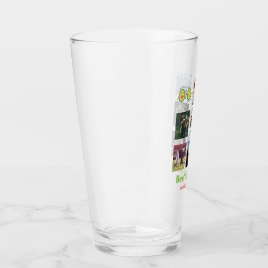 Grappige BFF FOTOCOLLAGE Cadeau Persoonlijke AVOCA Glas (Rechts)