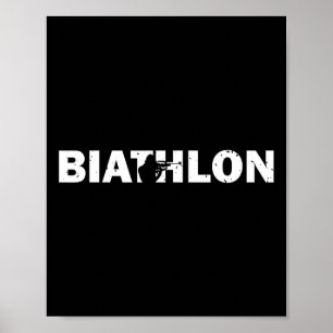 Grappige Biathlon Biatleet Schieten Skiën Doel SP Poster