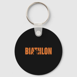 Grappige Biathlon Biatleet Schieten Skiën Doel SP Sleutelhanger