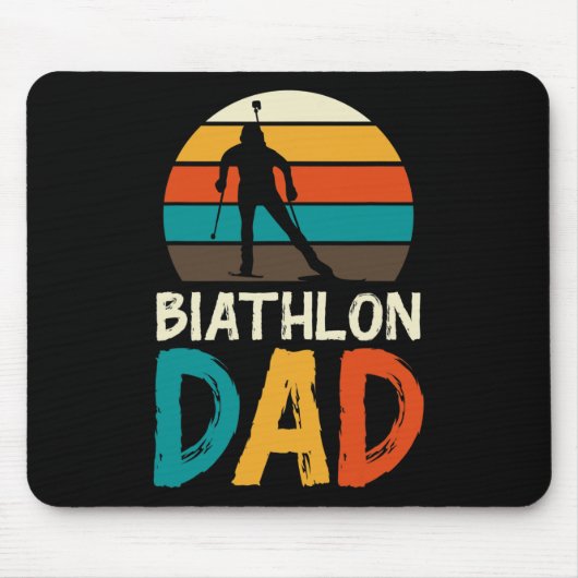 Grappige Biathlon Winter Ski Fun Lovers 4 Muismat (Voorkant)