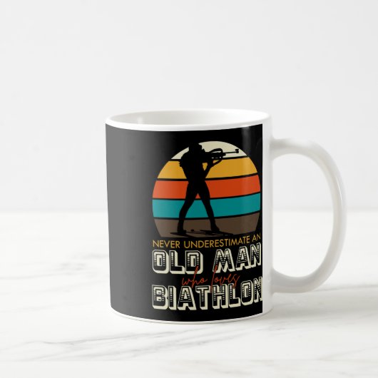 Grappige Biathlon Winter Ski Fun Lovers 6 Koffiemok (Rechts)