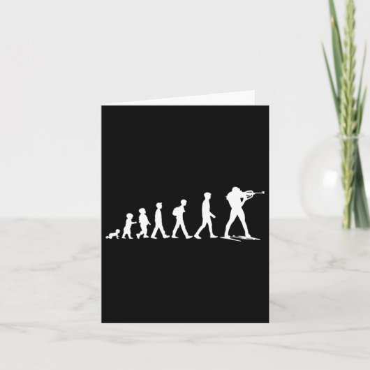 Grappige Biathlon Winter Ski Fun Lovers 7 Kaart (Voorkant)