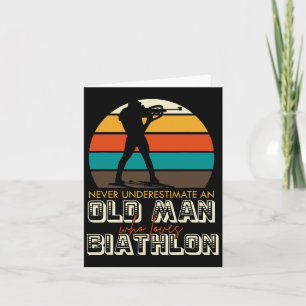 Grappige Biatlon Winter Ski Skisport Liefhebbers 6 Kaart