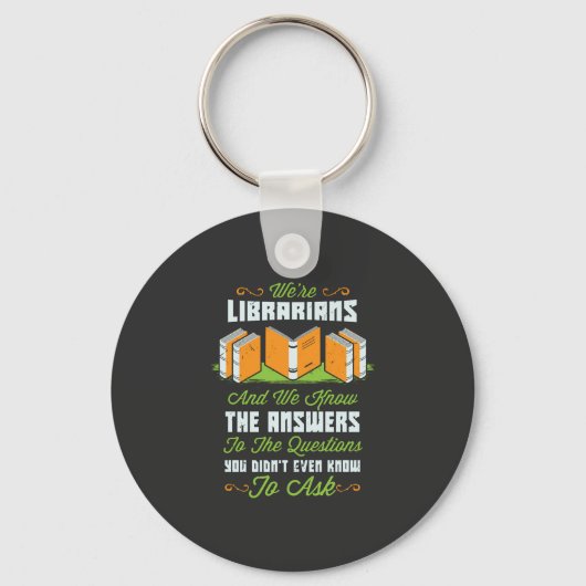 Grappige Bibliothecaris Cadeaus Sleutelhanger (Voorkant)