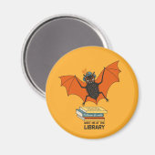 Grappige bibliothecaris docent kunst - Schattigee Magneet (Voorkant / Achterkant)