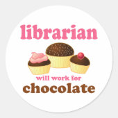 Grappige bibliothecaris Sticker (Voorkant)