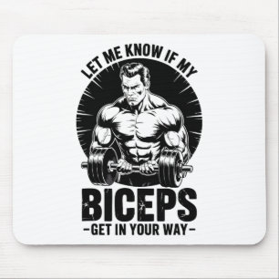 Grappige Biceps Fitness Bodybuilding Gewichtheffen Muismat