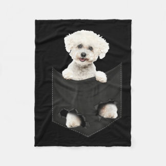 Grappige Bichon Frisé In Zakje Voor Bichon Frise H Fleece Deken