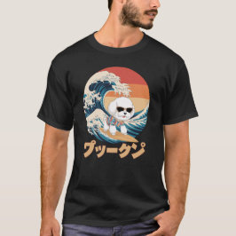 Grappige Bichon Frise Japanse Kanagawa Wave Dog T-shirt