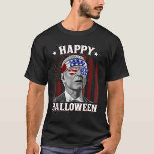 Grappige Biden 4 juli Happy Halloween Amerikaanse T-shirt