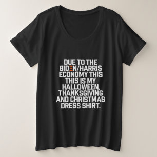 Grappige Biden Harris Economie Kerstmis Grote Maat T-shirt