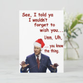 Grappige Biden Zalig Kerstmis Kerstcadeau Feestdagenkaart (Staand voorkant)