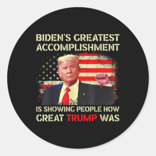 Grappige Bidens grootste prestatie is het tonen va Ronde Sticker