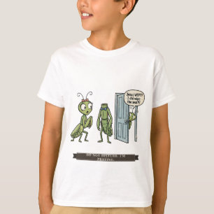 Grappige bidsprinkhaan voor kinderen t-shirt