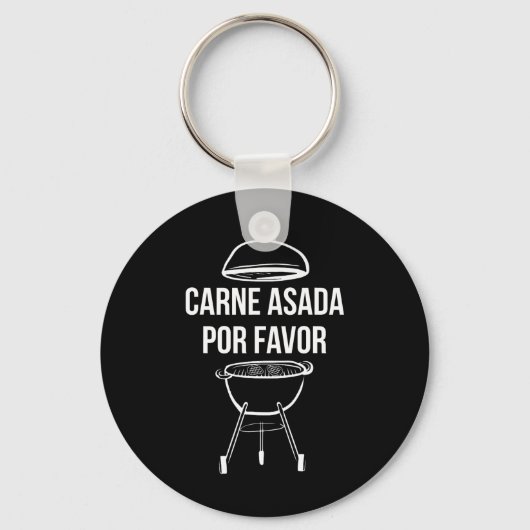 Grappige biefstuk rundvlees BBQ Dad Chef Carne Asa Sleutelhanger (Voorkant)