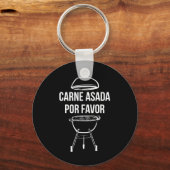 Grappige biefstuk rundvlees BBQ Dad Chef Carne Asa Sleutelhanger (Voorkant)