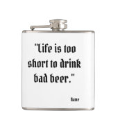 Grappige bier citaat hip fles heupfles (Voorkant)