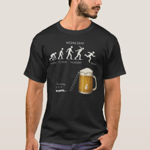 Grappige Bier Evolutie Werkweek Drink Humor T-shirt