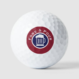 Grappige Bier Golfer Golfballen