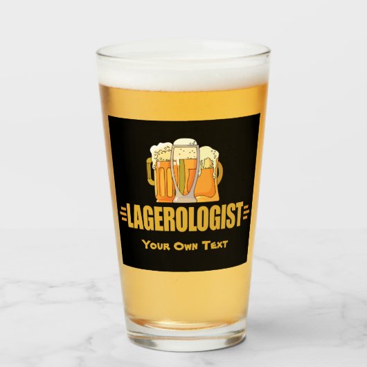 Grappige Bier Lagerologist Glas (Voorkant gevuld)