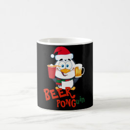 GRAPPIGE BIER PONG Pinguïn Kerstmis Koffiemok
