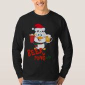 GRAPPIGE BIER PONG Pinguïn Kerstmis T-shirt (Voorkant)