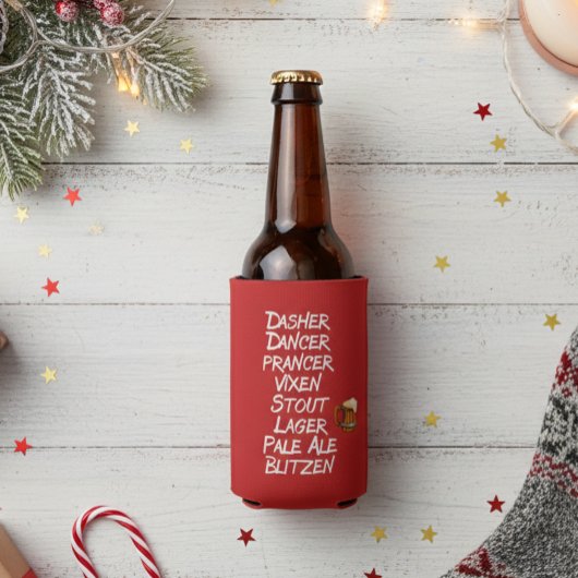 Grappige Bier Rendier Namen Kerstmis Flesjeskoeler