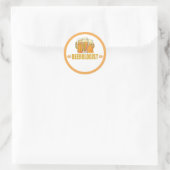 Grappige Bier Server Bieroloog Bar Pub Saloon Ronde Sticker (Tas)