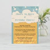 Grappige Bier Verjaardag Uitnodiging - Brouwen Bas (Staand voorkant)