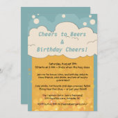 Grappige Bier Verjaardag Uitnodiging - Brouwen Bas (Voorkant / Achterkant)