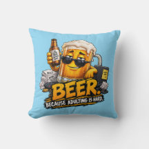Grappige Bier Worp Kussen