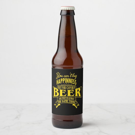 Grappige biercitaat bier etiket (Voorkant)
