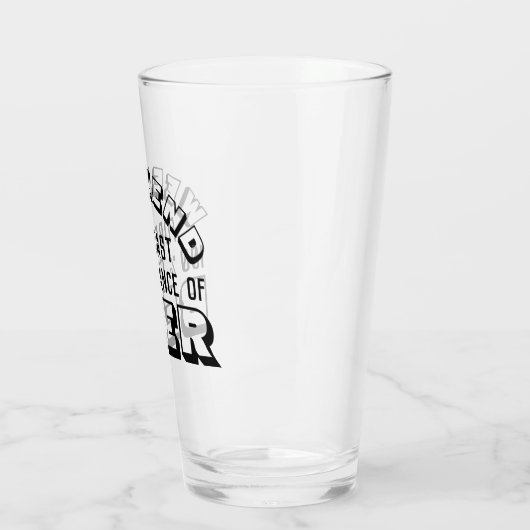 Grappige biercitaat glas (Links)