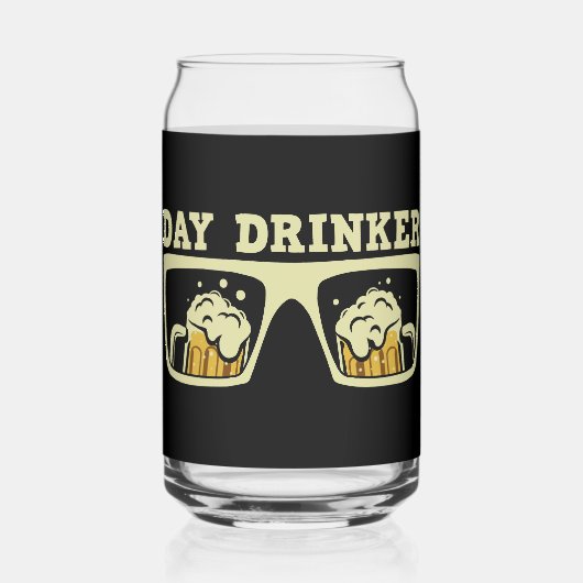 Grappige bierdag drinker woord kunst blikvorm glas (Voorkant)