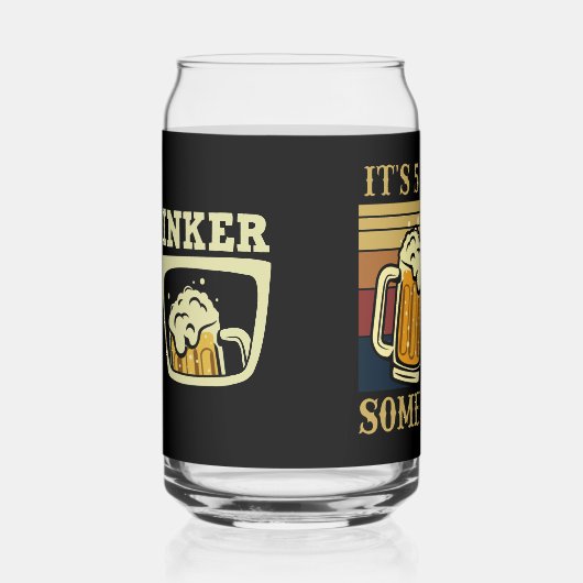 Grappige bierdag drinker woord kunst blikvorm glas (Links)