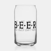 Grappige bierdefinitie woord kunst blikvorm glas (Achterkant)