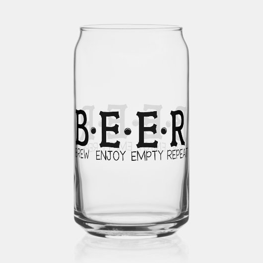 Grappige bierdefinitie woord kunst blikvorm glas (Achterkant)